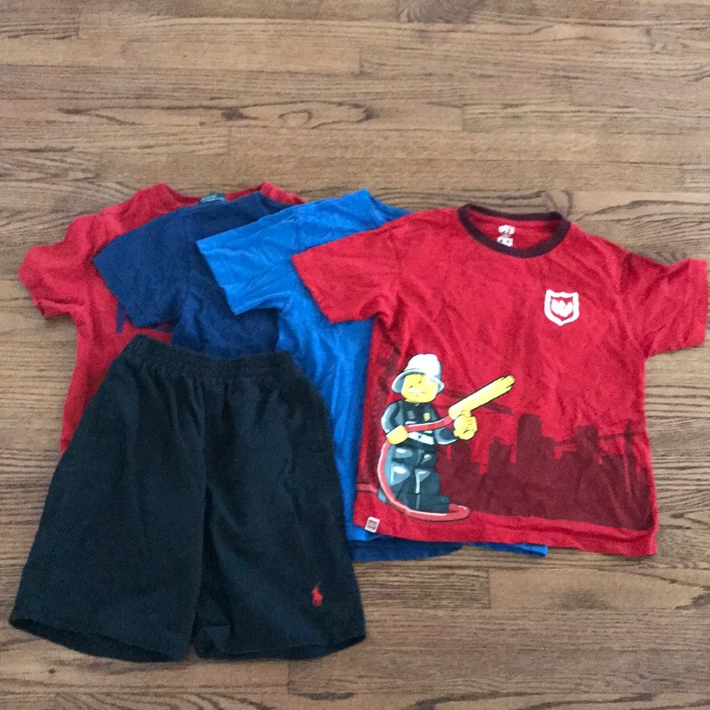 Boys shirt 4 shirts and 1 short
